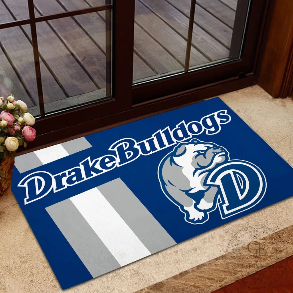 Drake Bulldogs Basketball Team Logo Welcome Doormat Drake Bulldogs Basketball Team Logo Welcome Doormat