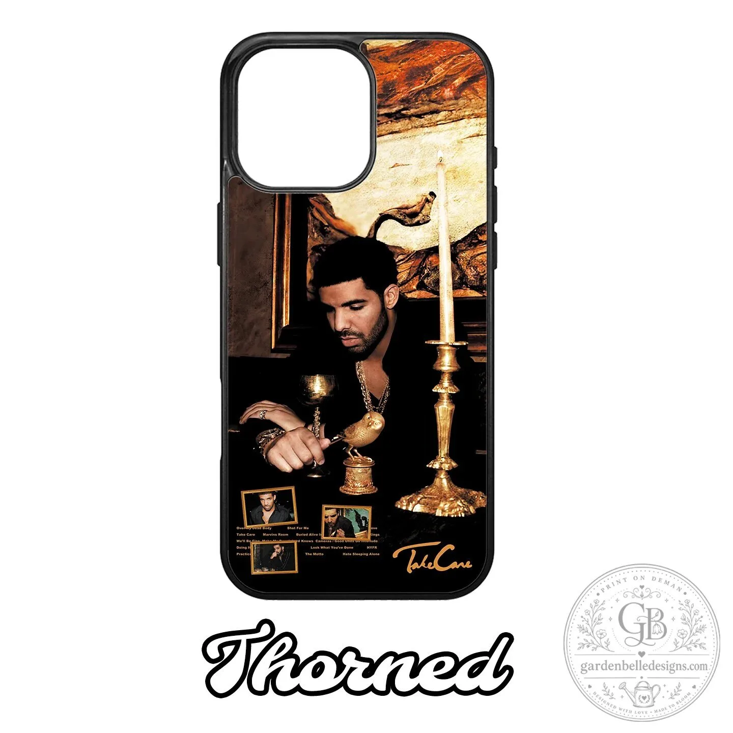 Drake Take Care Album Cover Art Black Phone Case