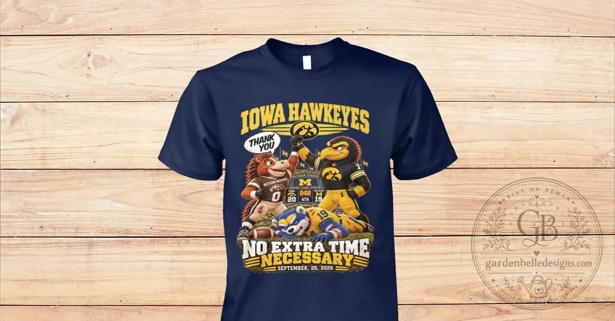 Iowa Hawkeyes No Extra Time Necessary Football Game Day T-Shirt