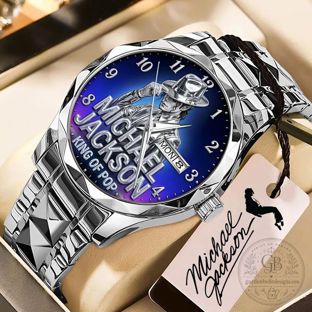 Michael Jackson King of Pop Stainless Steel Quartz Watch