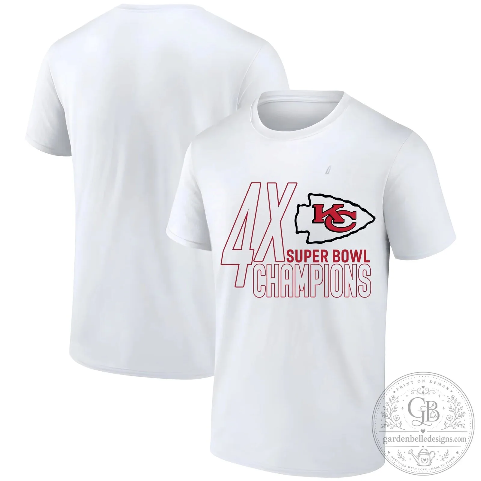 Kansas City Chiefs Four Times Super Bowl Champions Black T-Shirt 9 Kansas City Chiefs Four Times Super Bowl Champions Black T-Shirt