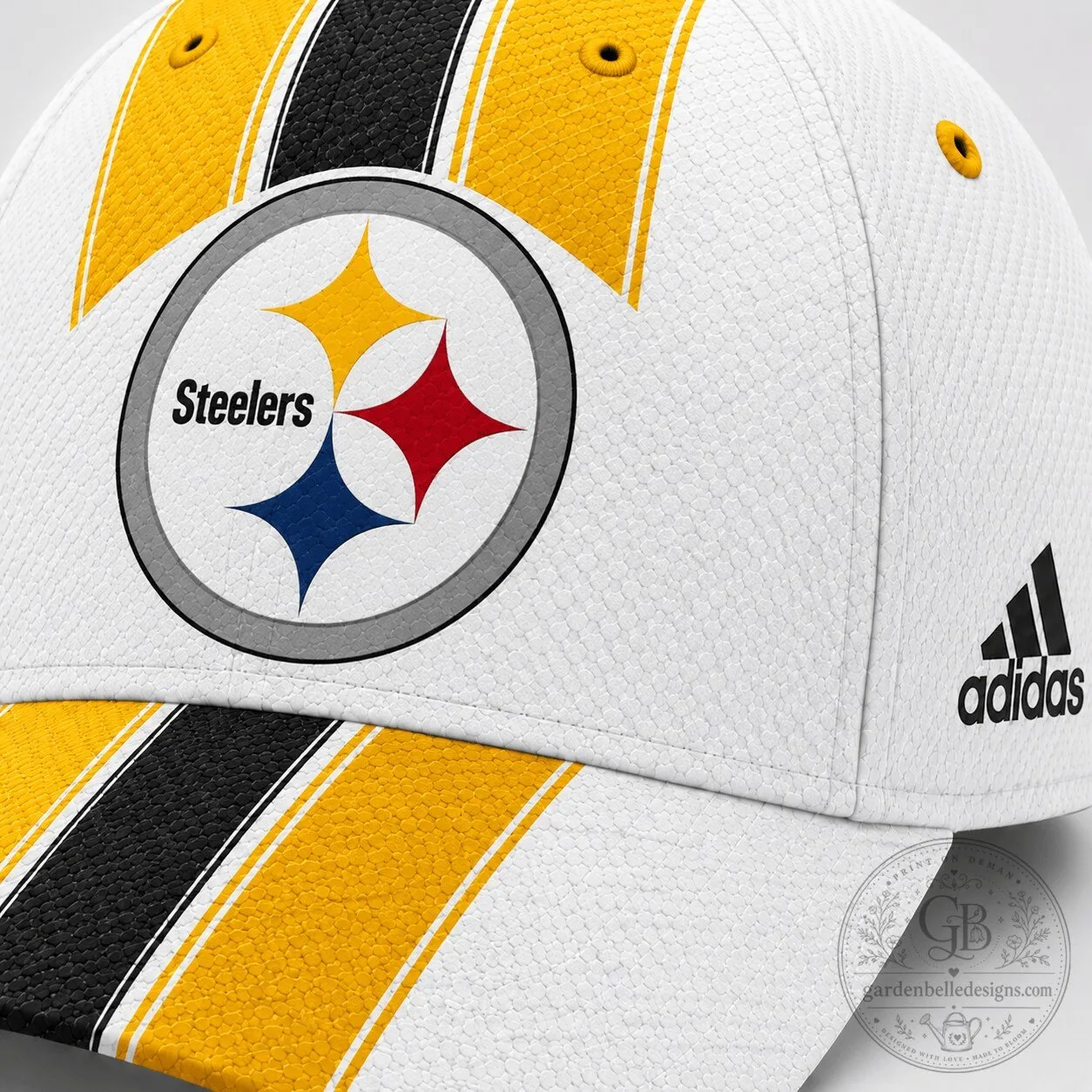 Pittsburgh Steelers National Football League Adidas Triple Stripe Premium Cap Hat