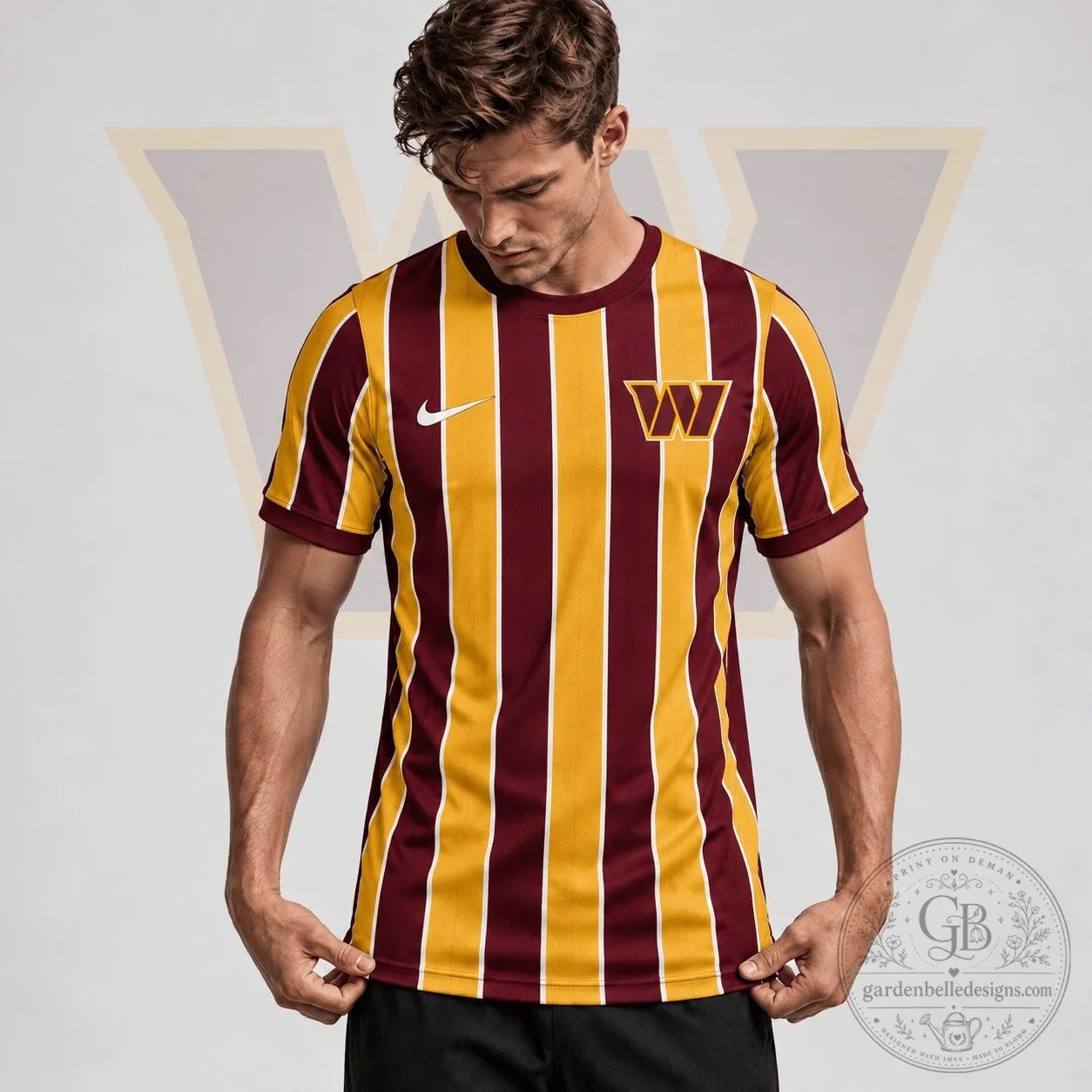 Washington Commanders Vertical Stripe Football Jersey