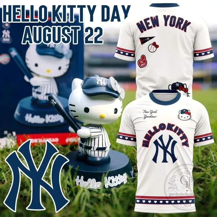 Hello Kitty Game Day Baseball Jersey for New York Yankees Fans
