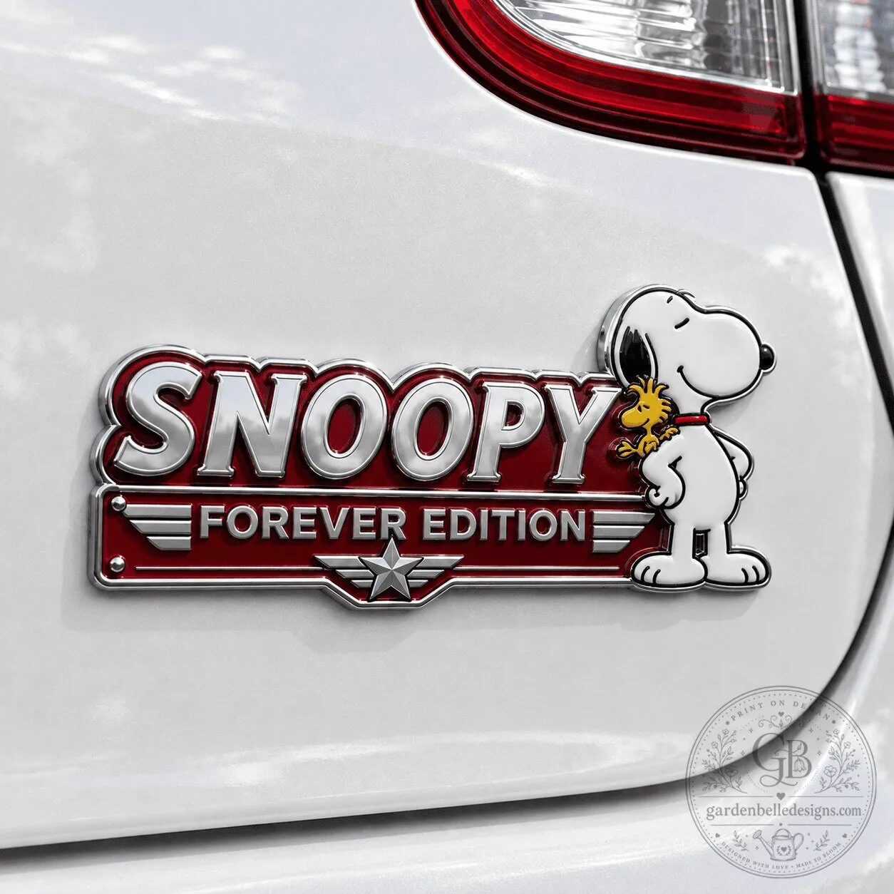 Snoopy Forever Edition Car Emblem Badge Decal Sticker