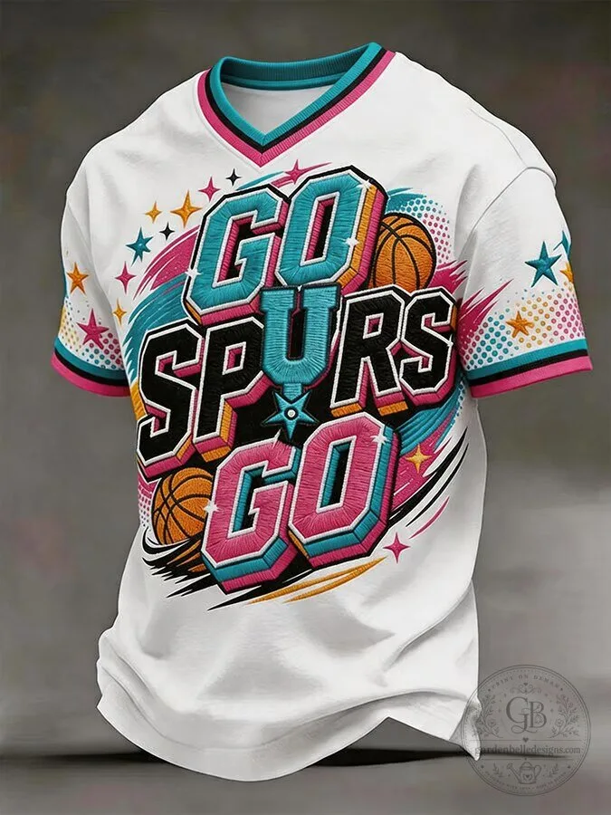 Go Spurs Go Basketball Fan T-Shirt, San Antonio Spurs Fan Apparel