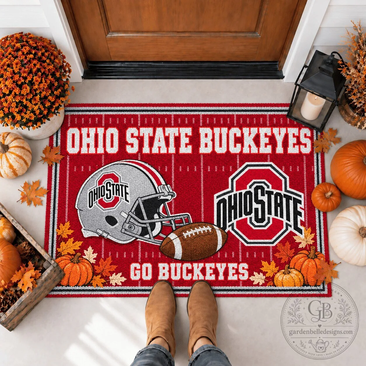 Ohio State Buckeyes Football Team Fall Welcome Doormat