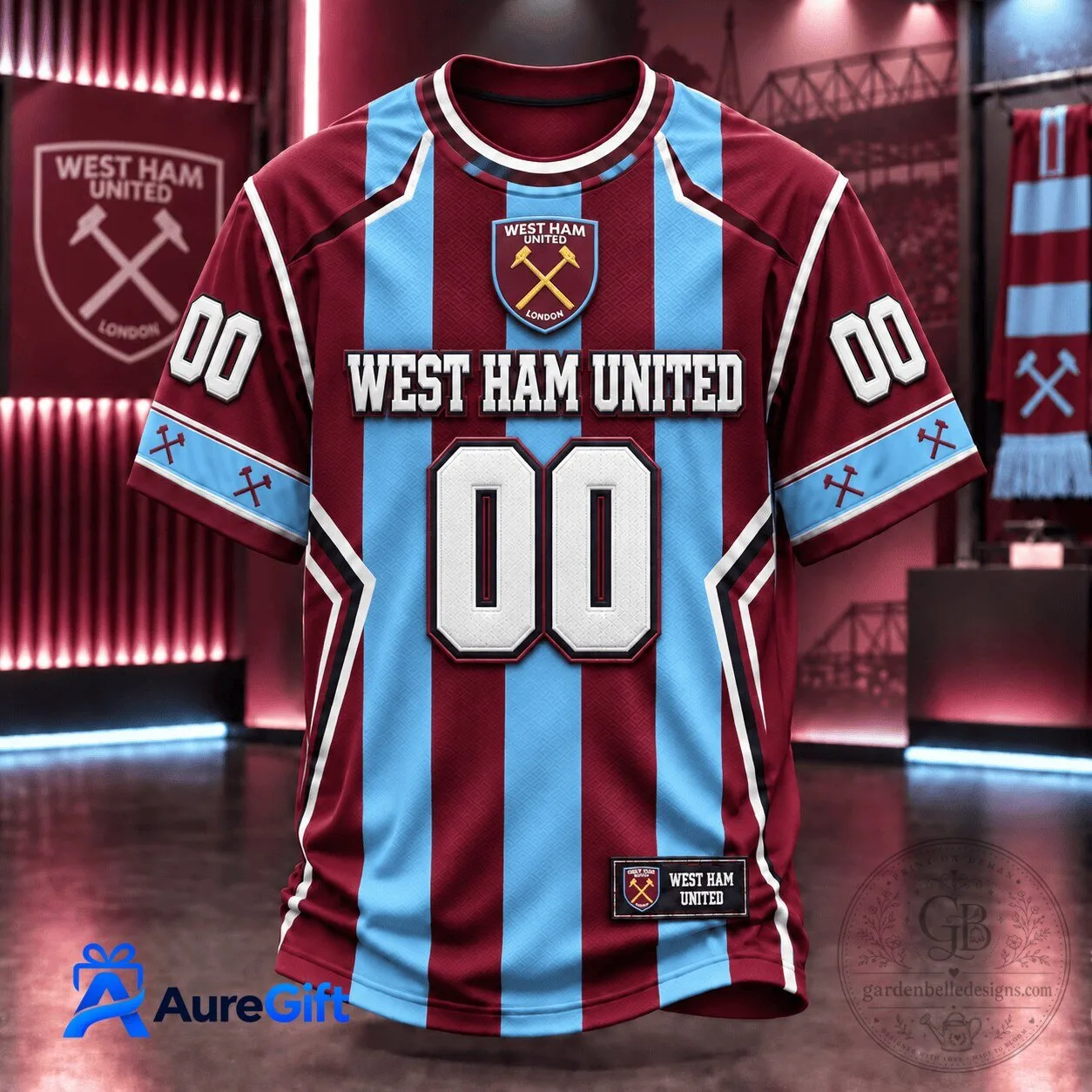 West Ham United Personalized Football Club Soccer Fan Jersey