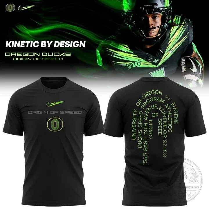 Oregon Ducks Origin of Speed Black Athletic T-Shirt for Men