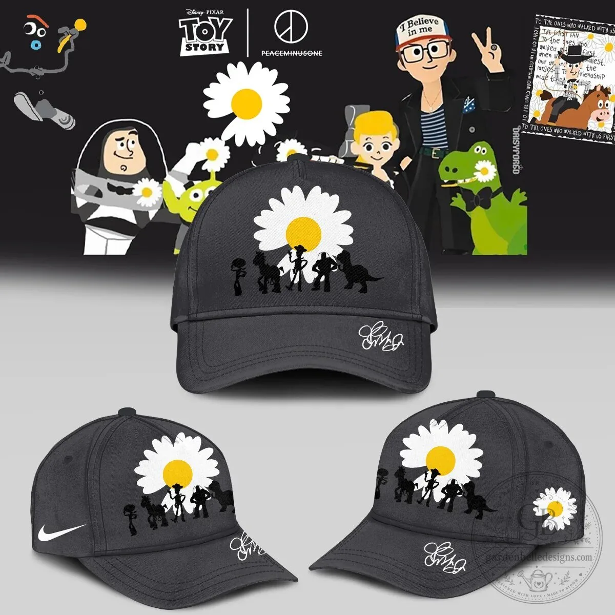 Toy Story Peaceminusone Daisy Rex Character Black T-Shirt 7 Toy Story Peaceminusone Daisy Rex Character Black T-Shirt