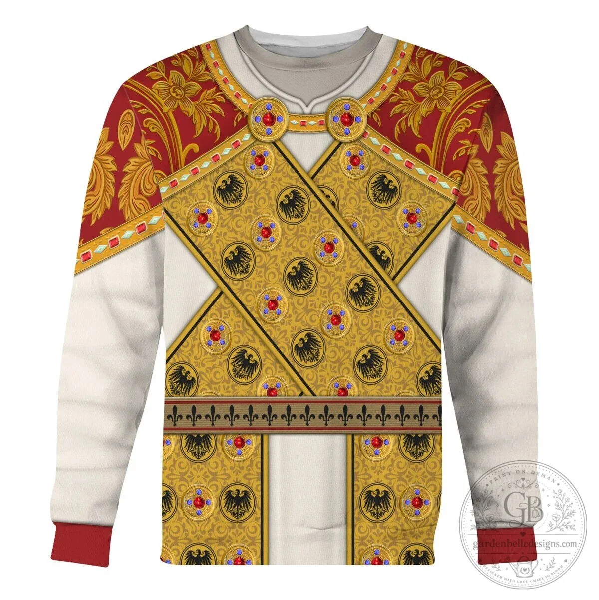 Holy Roman Emperor Imperial Dress Cosplay Costume Hoodie and Pants Set 26 Holy Roman Emperor Imperial Dress Cosplay Costume Hoodie and Pants Set