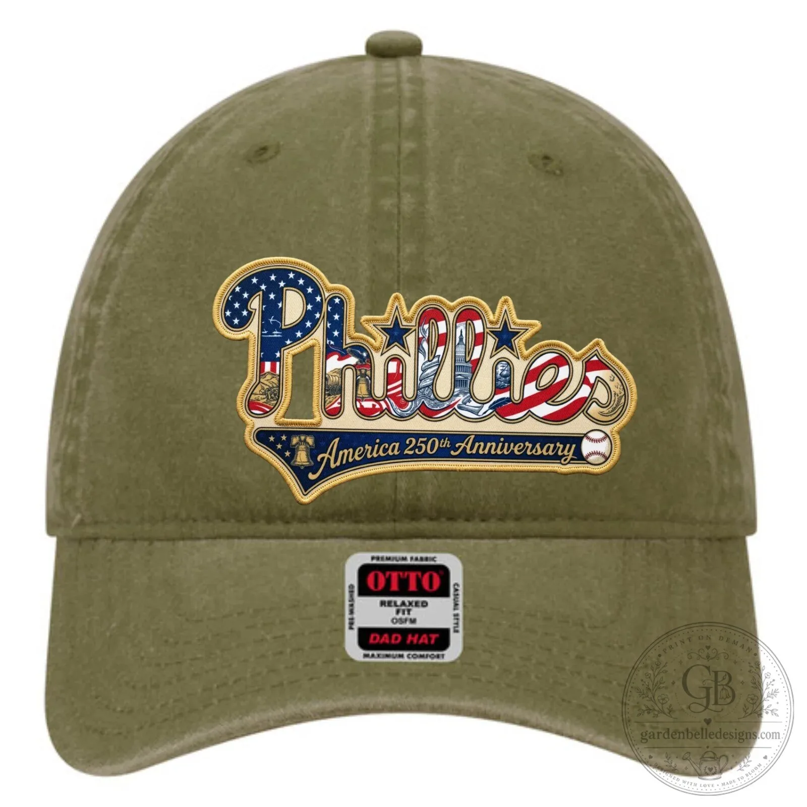 Philadelphia Phillies America 250th Anniversary Embroidered White Dad Hat 14 Philadelphia Phillies America 250th Anniversary Embroidered White Dad Hat
