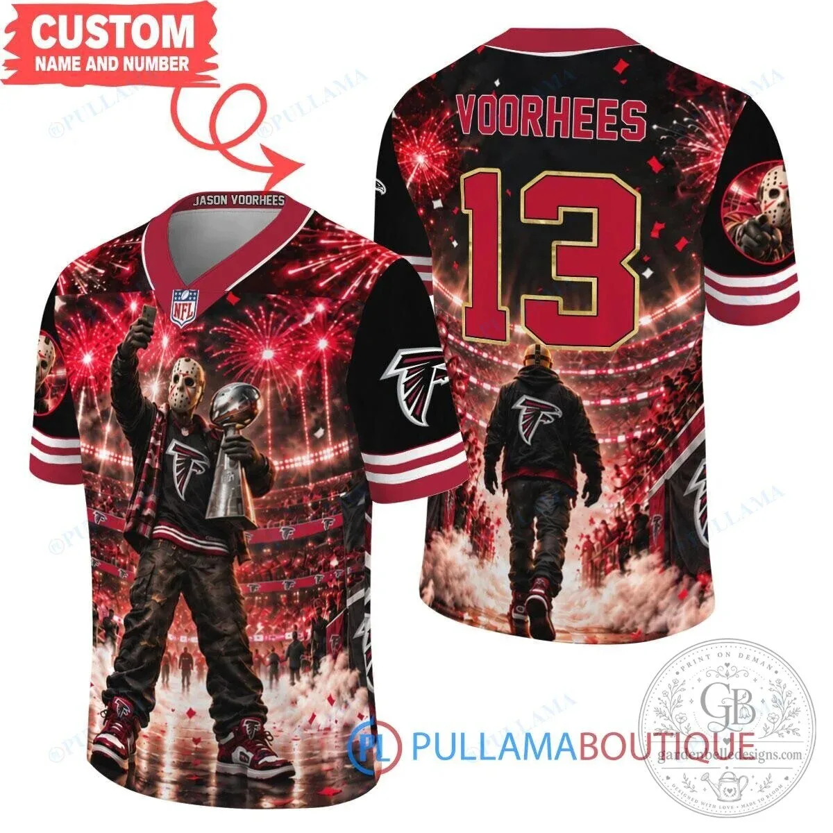 Atlanta Falcons Jason Voorhees Friday The 13th Horror Movie Football Jersey