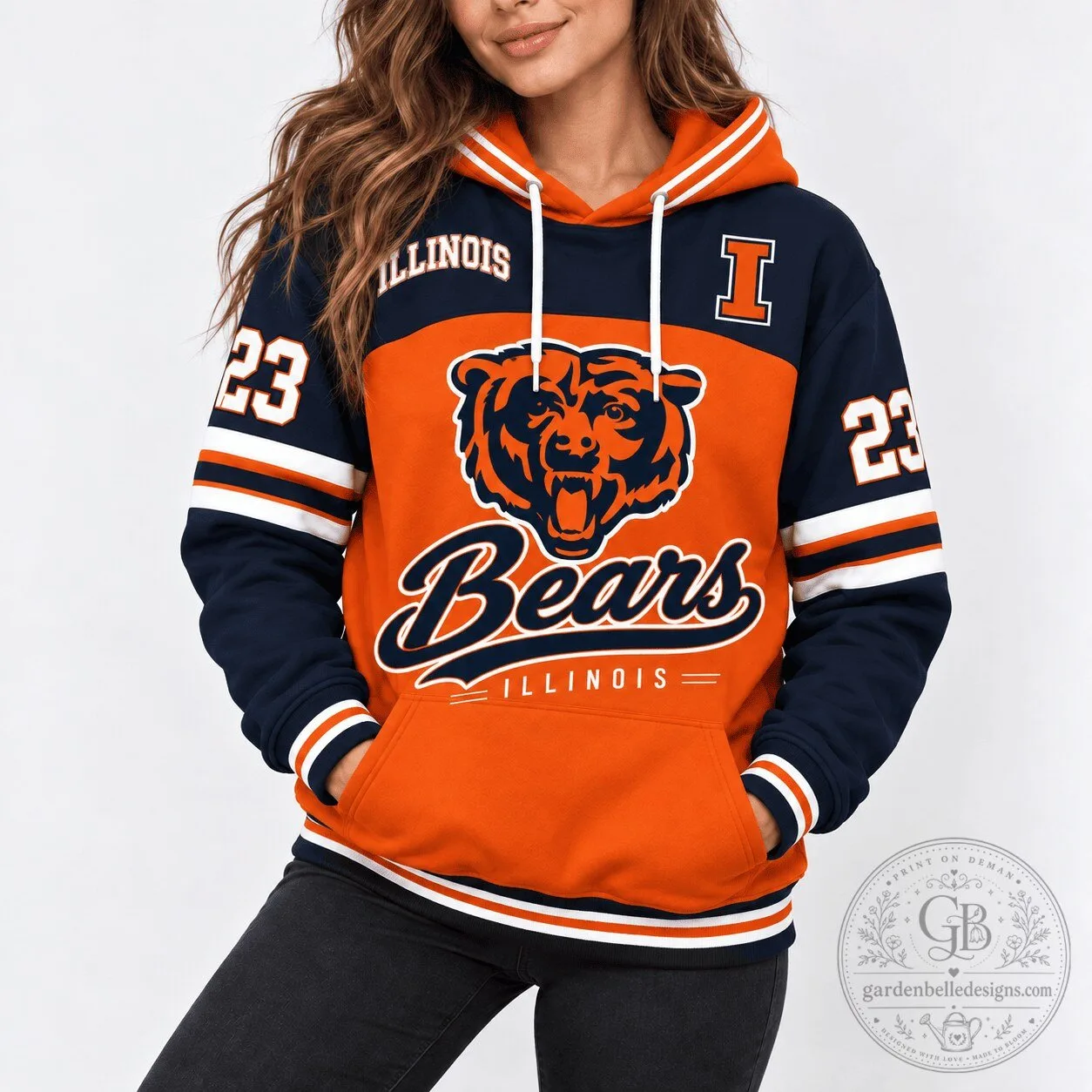 Chicago Bears Illinois Team Heritage Patchwork Pullover Hoodie