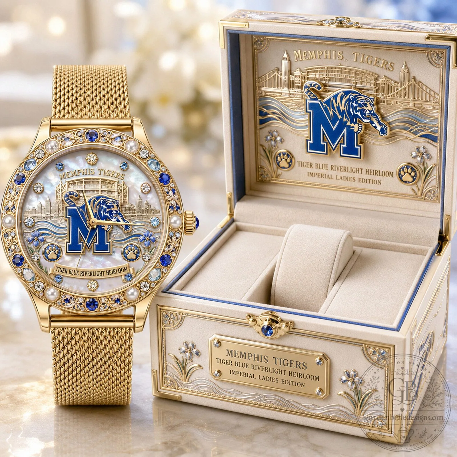 Memphis Tigers Tiger Blue Riverlight Heirloom Imperial Ladies Watch