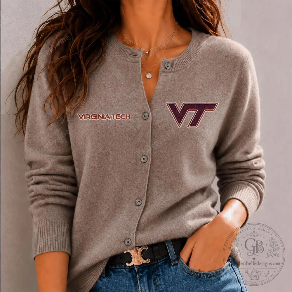 Virginia Tech Hokies Women's Embroidered Cardigan Sweater