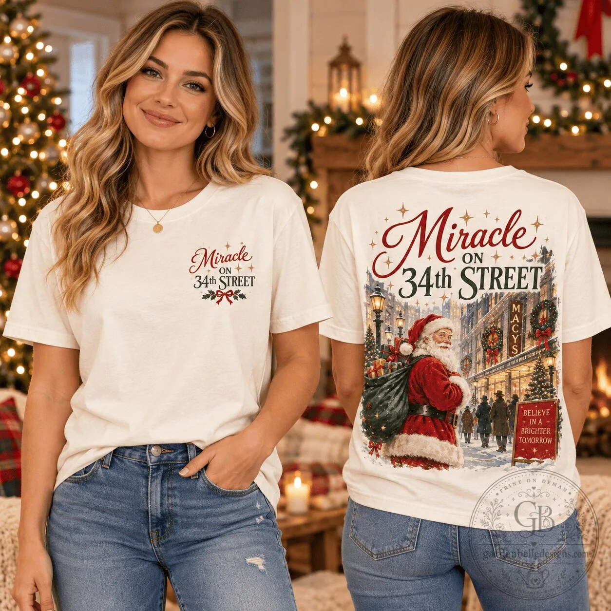 Miracle on 34th Street Christmas Movie Santa Claus T-Shirt