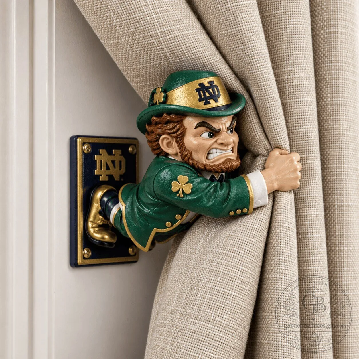 Notre Dame Fighting Irish Mascot Curtain Holdback Set