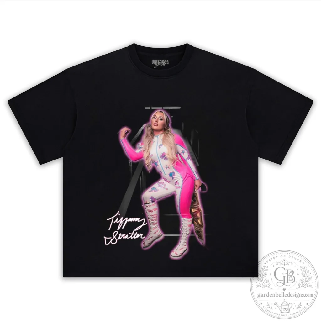 Tiffany Stratton WWE Professional Wrestler Black Graphic T-Shirt Tiffany Stratton WWE Professional Wrestler Black Graphic T-Shirt