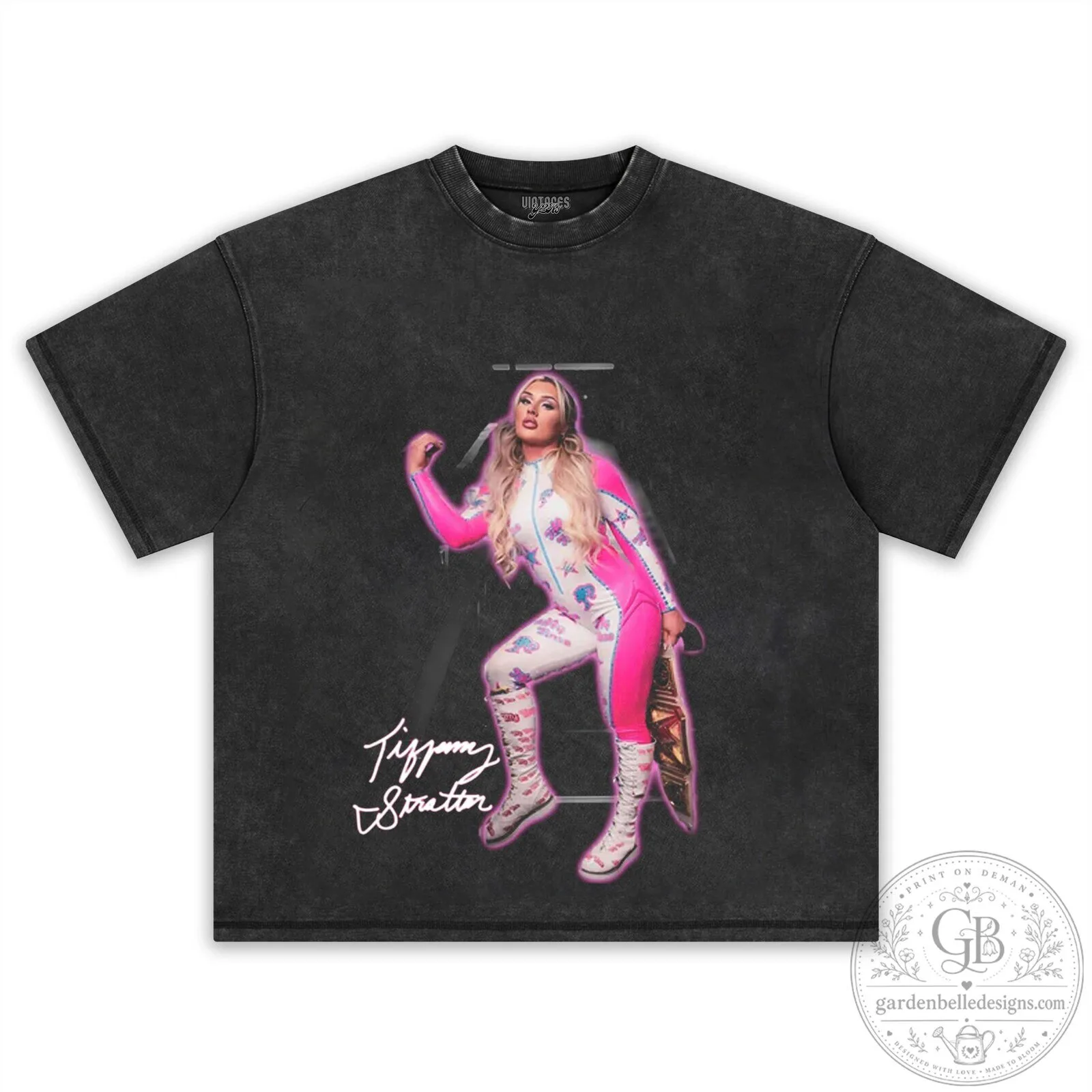 Tiffany Stratton WWE Professional Wrestler Black Graphic T-Shirt 9 Tiffany Stratton WWE Professional Wrestler Black Graphic T-Shirt