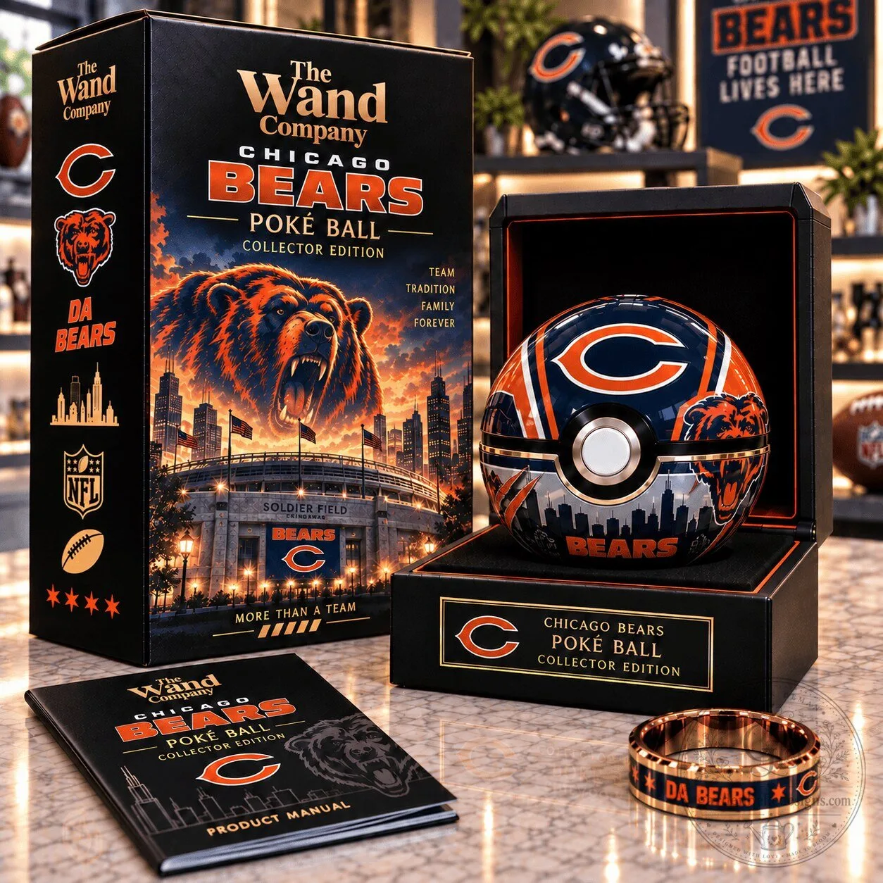 Chicago Bears Pokeball Collector Edition Replica Prop