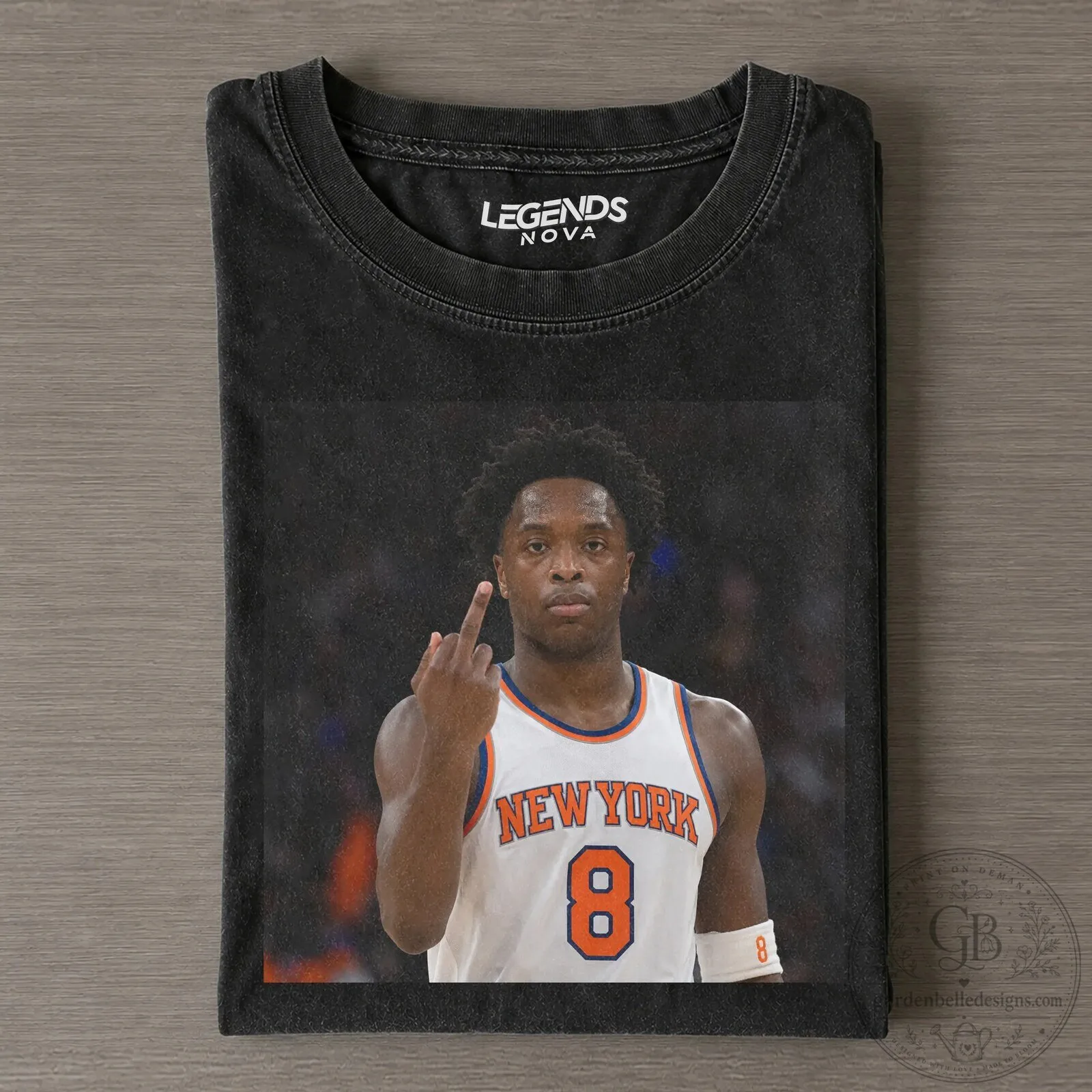 Graphic T-Shirt Featuring OG Anunoby of the New York Knicks Basketball Team