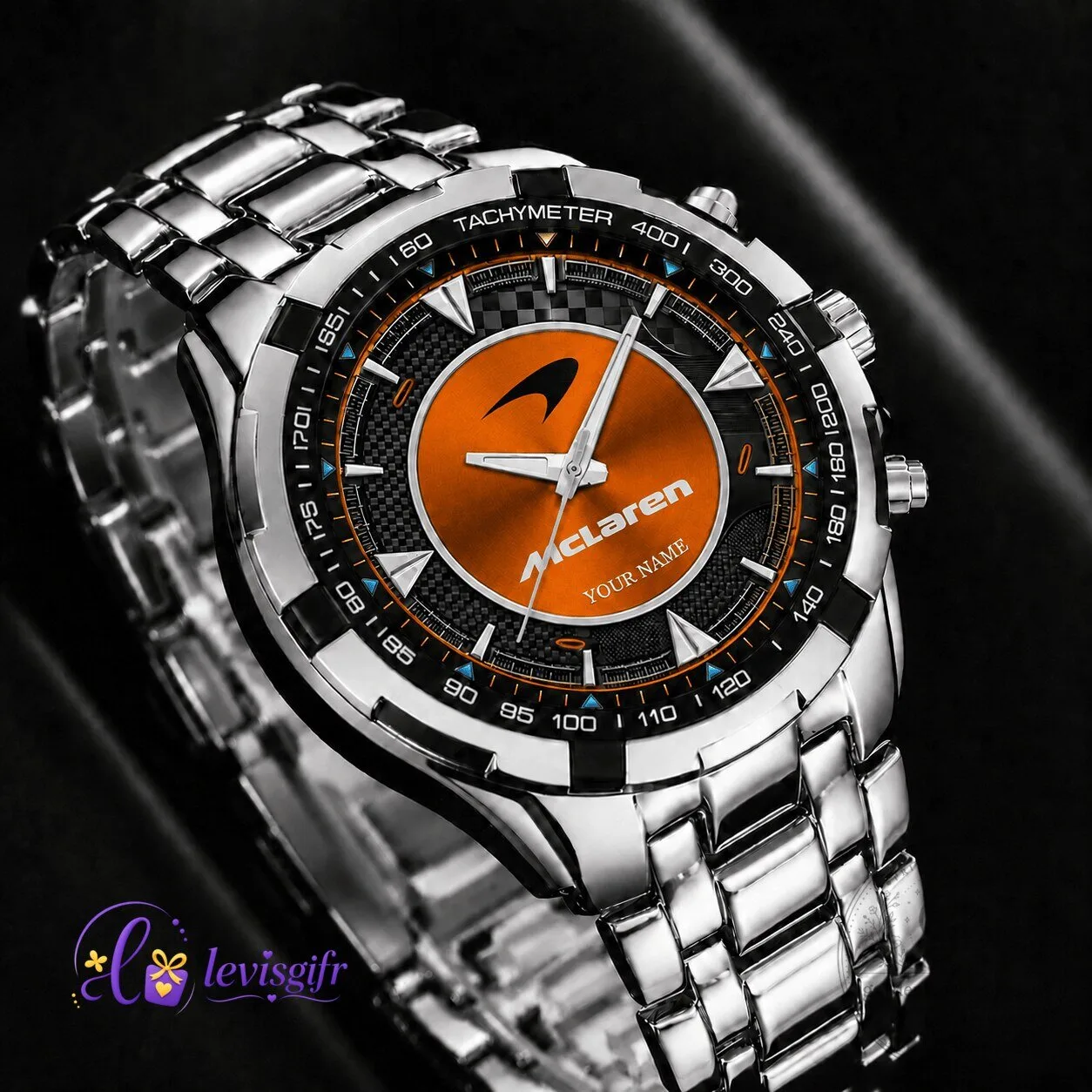 McLaren Formula One Racing Team Personalized Stainless Steel Quartz Watch