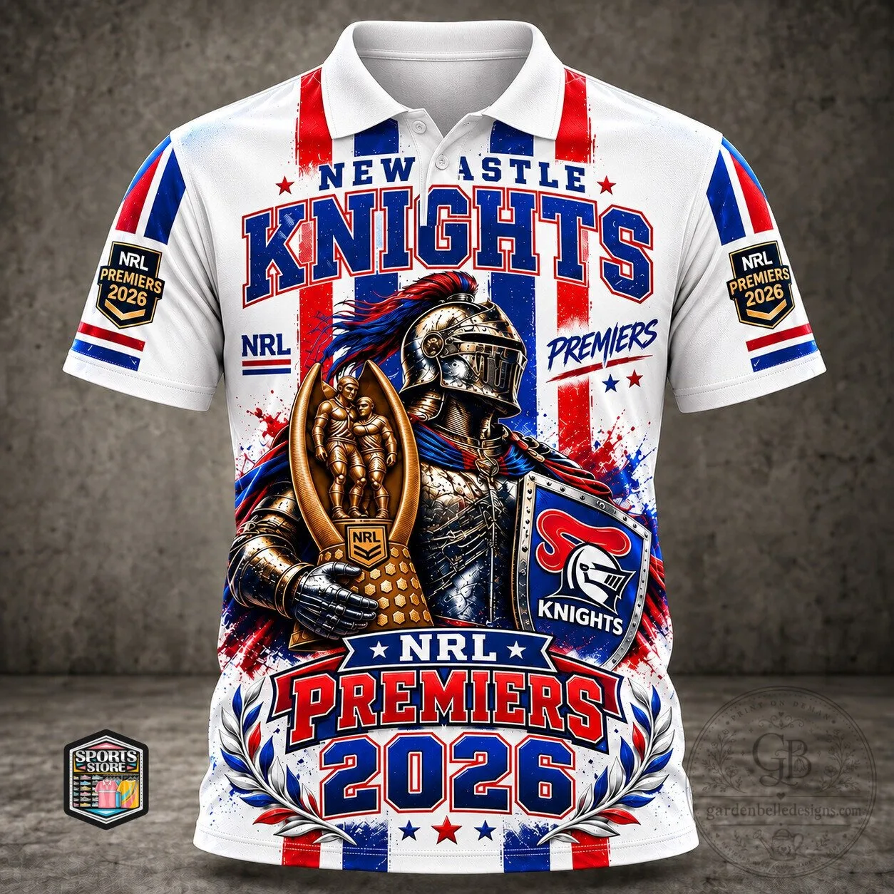 2026 Polo Shirt for Newcastle Knights National Rugby League Champions