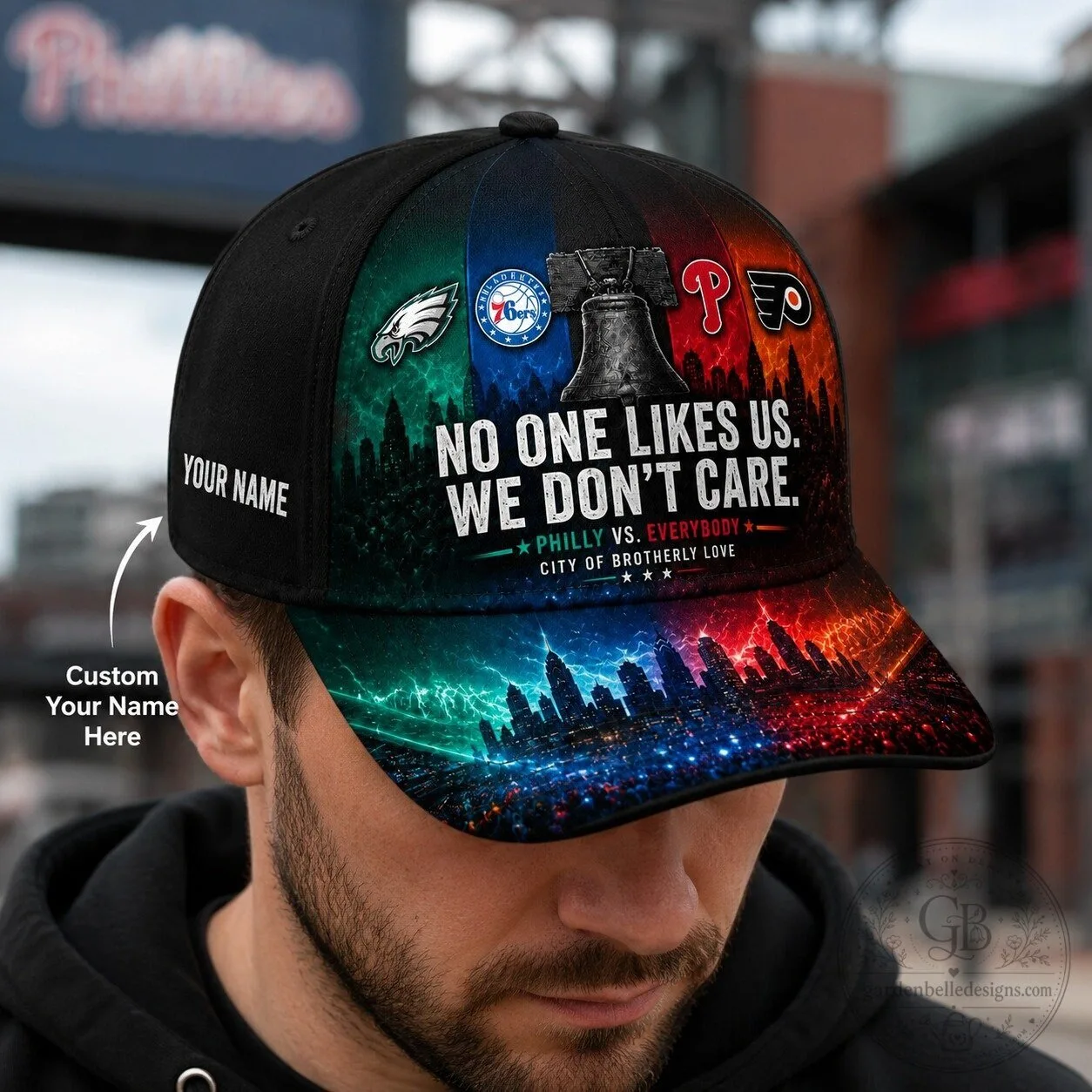 Philadelphia Sports Fan City of Brotherly Love Personalized Baseball Cap Hat