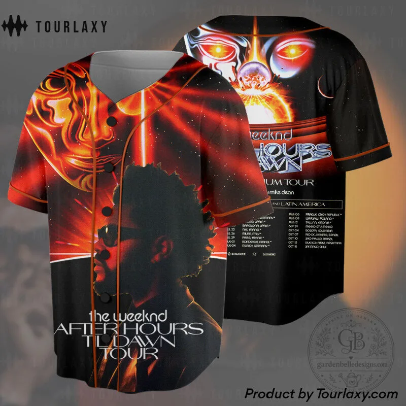 The Weeknd After Hours Til Dawn Tour Baseball Jersey