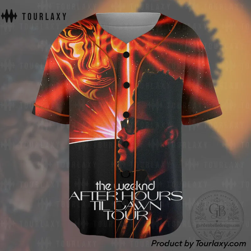 The Weeknd After Hours Til Dawn Tour Baseball Jersey 9 The Weeknd After Hours Til Dawn Tour Baseball Jersey
