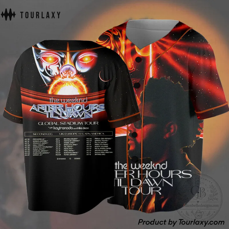 The Weeknd After Hours Til Dawn Tour Baseball Jersey 11 The Weeknd After Hours Til Dawn Tour Baseball Jersey