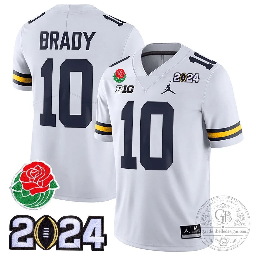 Michigan Wolverines J.J. McCarthy Number 9 Rose Bowl 2024 College Football Playoff Jersey 19 Michigan Wolverines J.J. McCarthy Number 9 Rose Bowl 2024 College Football Playoff Jersey