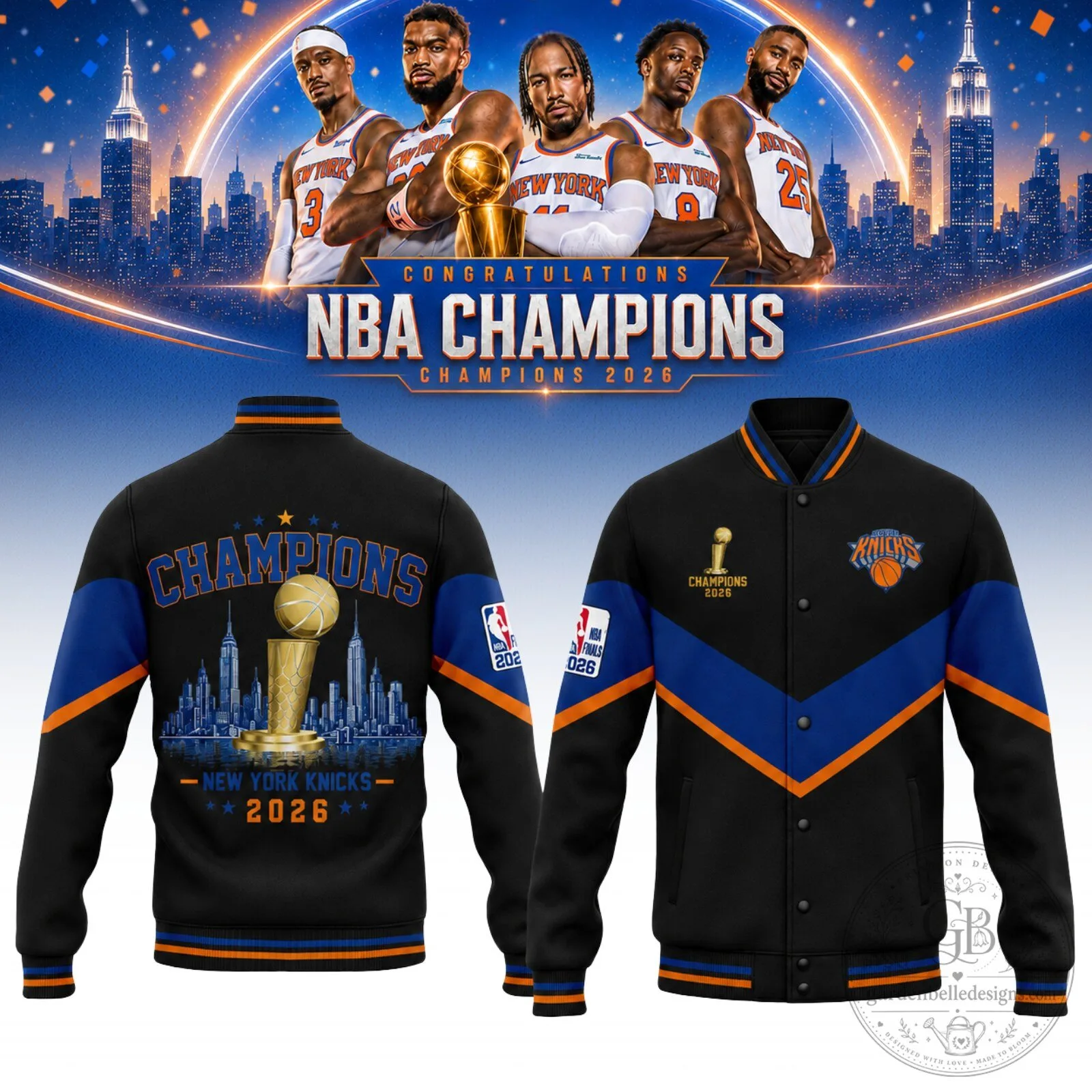 2026 NBA Champions Bomber Jacket – New York Knicks Style