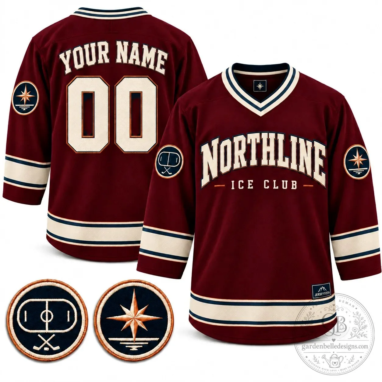 Northline Ice Club Custom Hockey Jersey with Name and Number 7 Northline Ice Club Custom Hockey Jersey with Name and Number