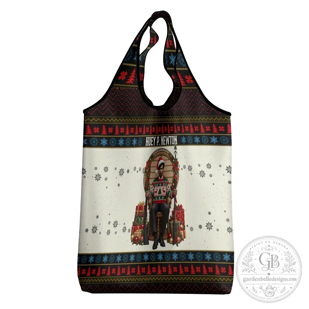 Huey P. Newton Black Panther Christmas Reusable Grocery Shopping Bag 13 Huey P. Newton Black Panther Christmas Reusable Grocery Shopping Bag