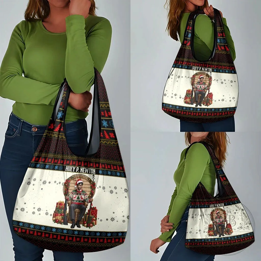 Huey P. Newton Black Panther Christmas Reusable Grocery Shopping Bag 17 Huey P. Newton Black Panther Christmas Reusable Grocery Shopping Bag