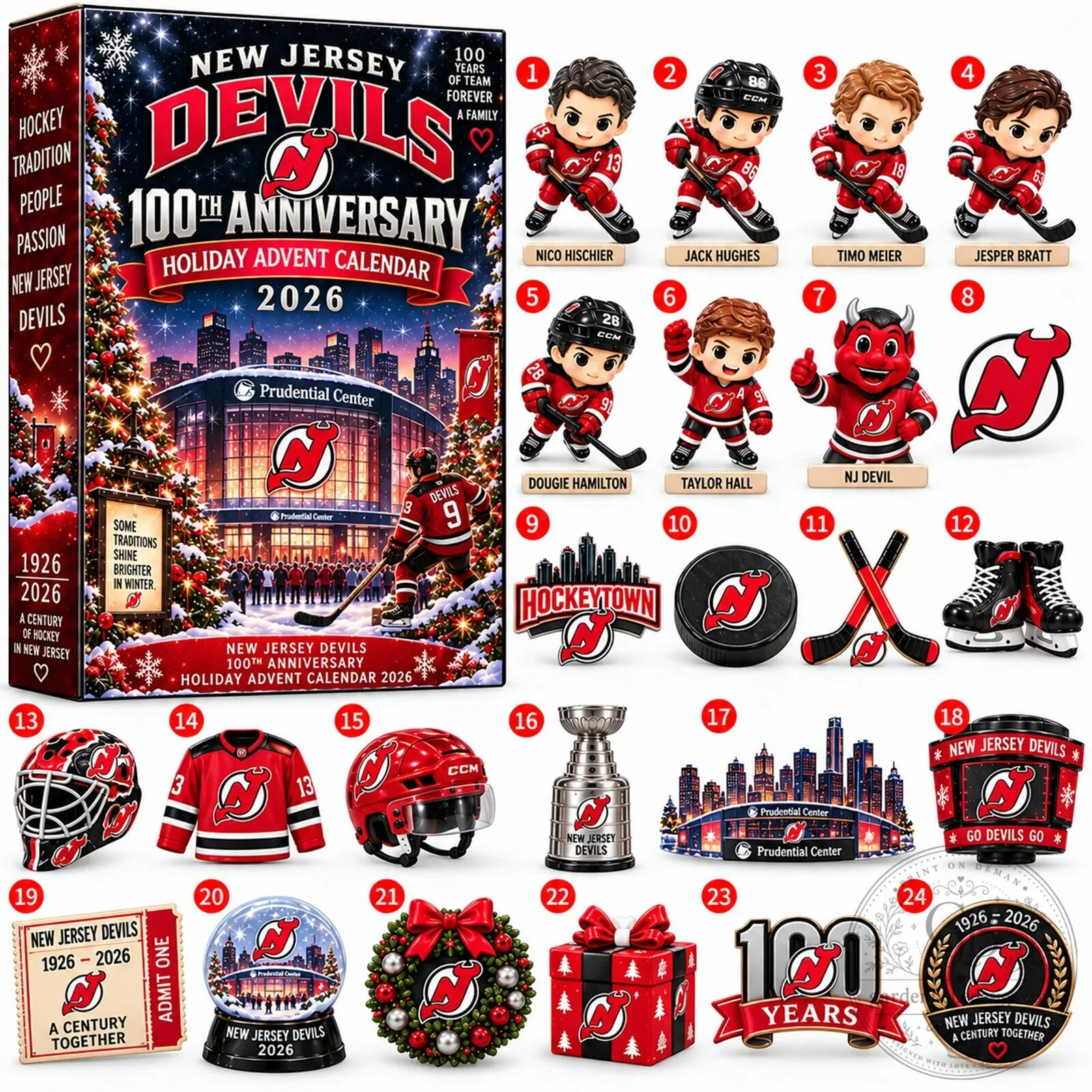 New Jersey Devils 100th Anniversary Holiday Advent Calendar 2026